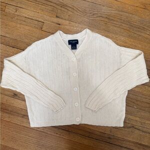 The Limited Off-White Knit Cardigan